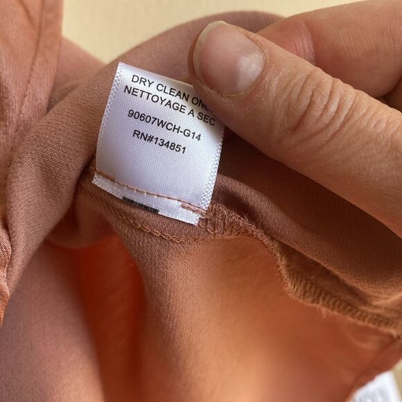 WAYF Rose Gold Gwyneth Wrap Satin Midi Dress Size Small - Picture 15 of 16